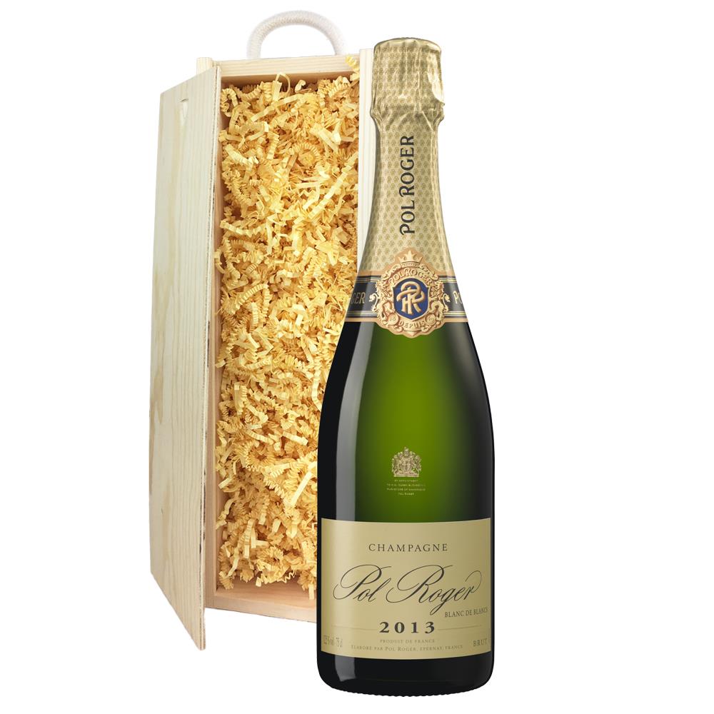 Pol Roger Blanc de Blancs 2013 Vintage In Pine Gift Box